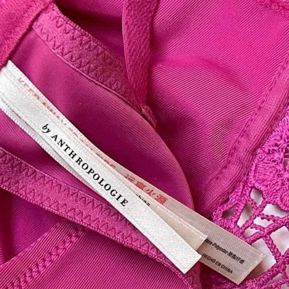 Anthropologie‎ Lace Bra Womens Small Pink Wireless Bralette Feminine